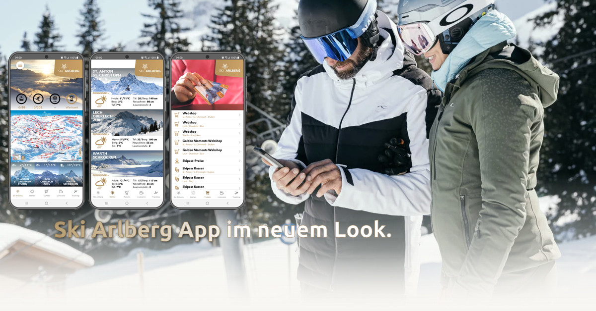Ski Arlberg App im neuem Look.