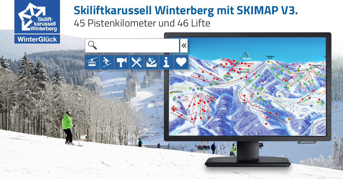 Skiliftkarussell Winterberg mit SKIMAP V3